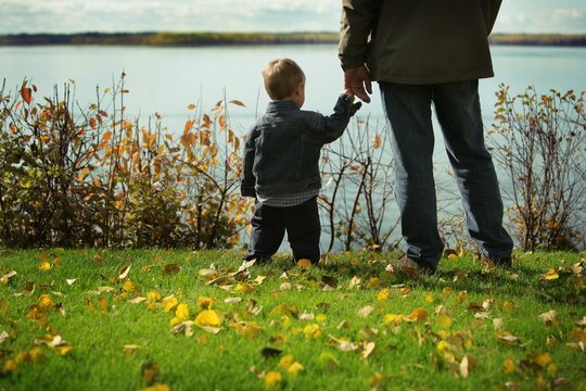 Man And Child - Powered by Adobe