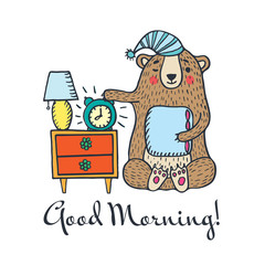 Good morning card with teddy bea
