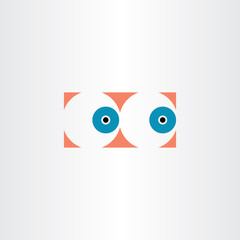 human eyes illustration vector icon sign