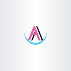 letter a symbol logotype vector clip art