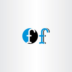 letter f blue black icon sign symbol element