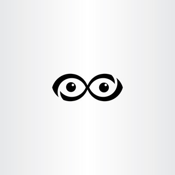 infinity eyes vector icon symbol element