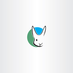 rabbit logo vector design symbol