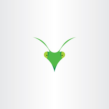 praying mantis icon vector clip art