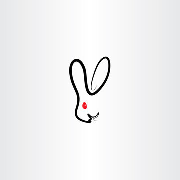 rabbit vector illustration symbol icon