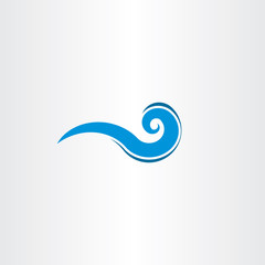 water wave flow icon vector symbol logo sign