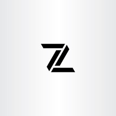 z letter icon sign vector black symbol