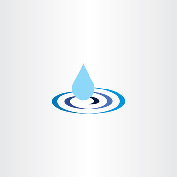 water drop ripple vector icon illustration