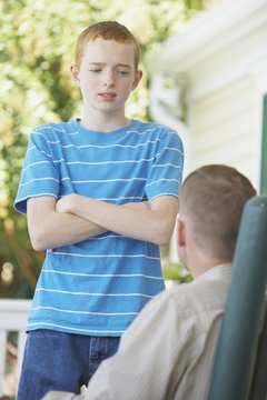 A Father And Son Talking