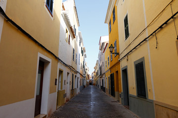 Une rue de Ciutadella sur l'île de Minorque