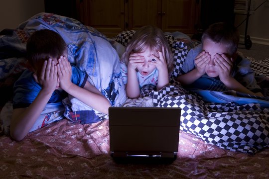 Kids Watching Scary Movie