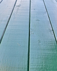 colorful green wood planks extreme perspective
