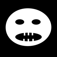 Fototapeta premium Ghost Halloween white black background.