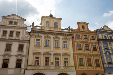 Fototapeta na wymiar view of old german buildings in Munich