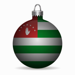 abkhazia flag christmas ball vector