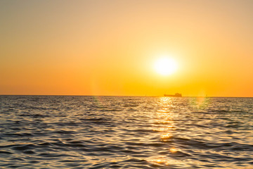 Beautiful sunset on the black sea
