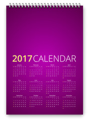 Calendar 2017 Vector
