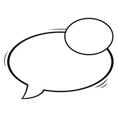 Isolated comic speech bubble