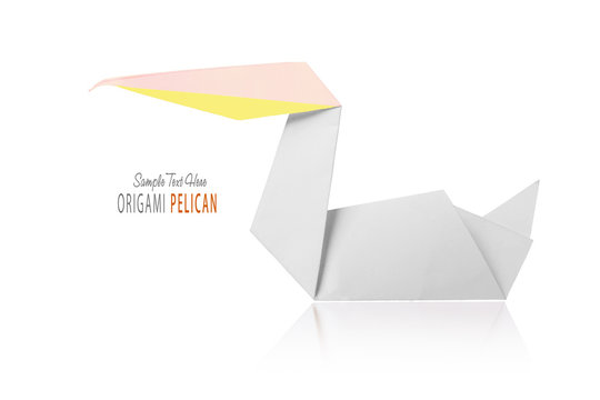 Origami paper pelican