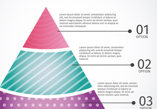 Pastel Patterned Pyramid Infographic Diagram Template