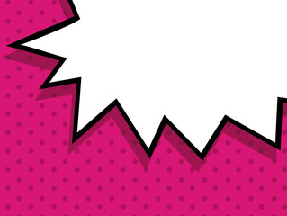 Bubble icon. Retro pop art comic and communication theme. Colorful design. Pointed background. Vector illustration