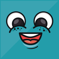 emoticon funny blue wallpaper vector illustration eps 10