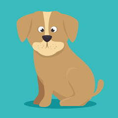 puppy beige color icon background vector illustration eps 10