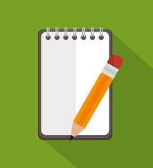 notepad with pencil education icon vector illustration eps 10