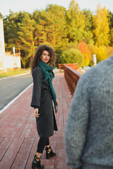 Romantic Couple sitting on the pier