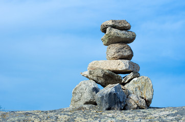 pile of balanced stones