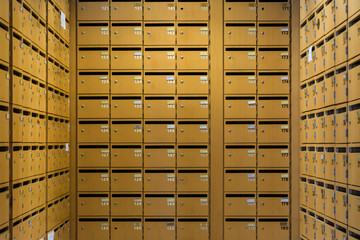 Grid Sorted Array Columns Rows Mailboxes Wooden Security Storage