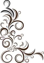 Ornamental floral corner. Vector illustration for your design or