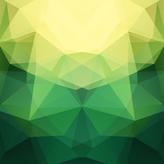 Background made of yellow, green triangles. Square composition with geometric shapes. Eps 10