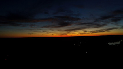 Sunset, orange sky, clouds, outer space, pembroke, new england
