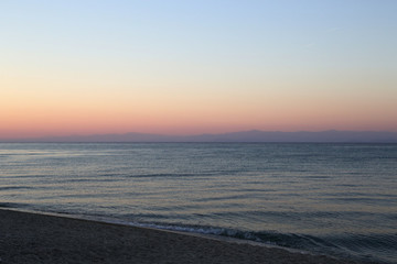 Fototapeta premium Beach at sunset when the sun is gone