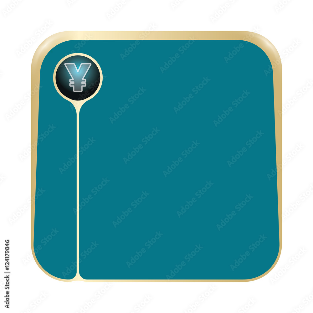 Poster A text box for fill your text and yen symbol