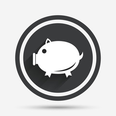 Piggy sign icon. Pork symbol.