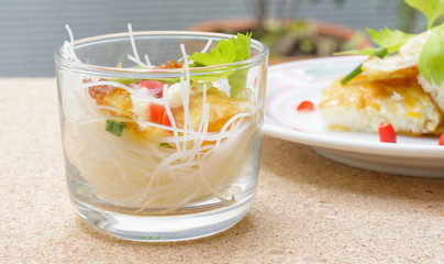 Egg Salad food on wood table