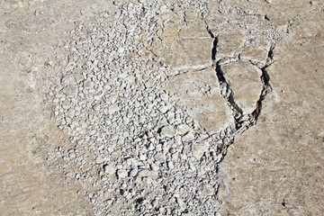 closeup of a  cracked cement texture for background