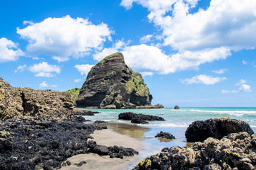 Fototapeta na wymiar Piha beach which is located at the West Coast in Auckland,New Zealand.