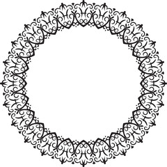 Decorative, unusual, round frame with empty place for your text.