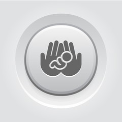 Obraz premium Life Care Icon. Grey Button Design.