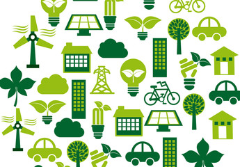 Green Energy Icon Set Sustainable Energy Environment Green Alternative Energy Solar Panel Wind Energy