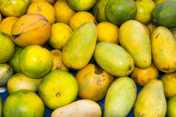 Mangos and oranges in the street, Guatemala