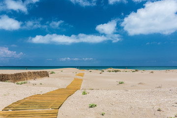 Fototapeta na wymiar Sandy beach in Delta del Ebro