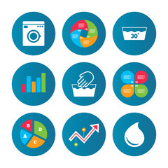 Wash icons. Machine washable at thirty degrees.