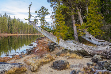 Magestic mountain lake in Canada.