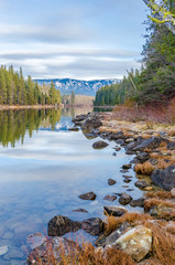 Magestic mountain lake in Canada.
