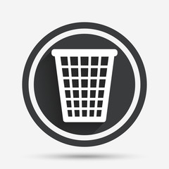 Recycle bin sign icon. Bin symbol.