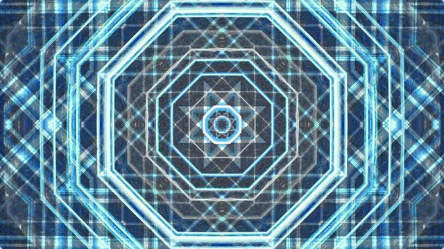 Abstract colorful digital kaleidoscopic loopable motion graphic background. Futuristic loop psychedelic hypnotic backdrop  